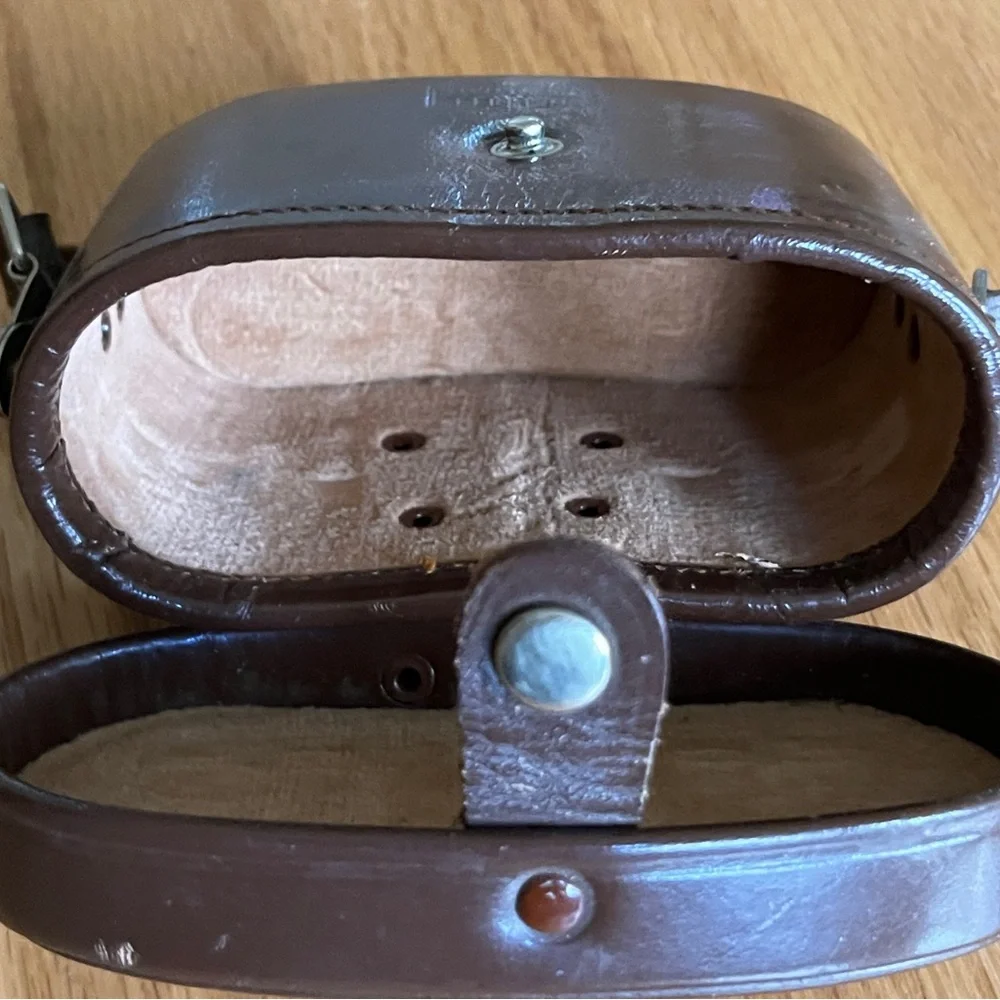Vintage Bushnell 6 x 15 Mini Field Binoculars with Brown Leather Case